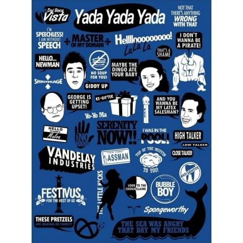 Seinfeld Tv Show Quotes Art Film Print Silk Poster Home Wall Decor 24x36inch