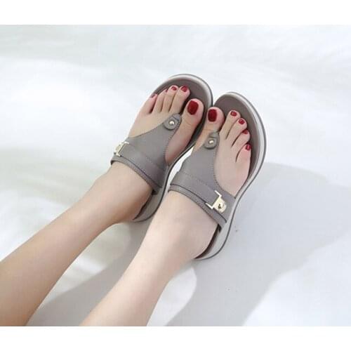 2020 Summer Women Slippers Flat Platform Shoes Flip Flops Ladies Beach Summer Women Shoes Women Wedge Slippers