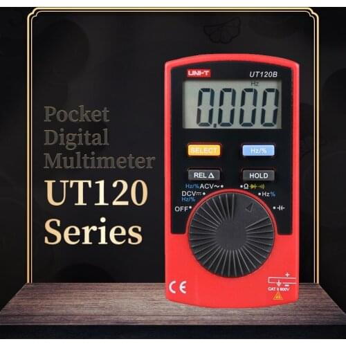 UNI-T UT120A/UT120B/UT120C Pocket Digital Multimeter Automatic Range AC/DC Frequency Multimeter Ammeter 4000 Count Display