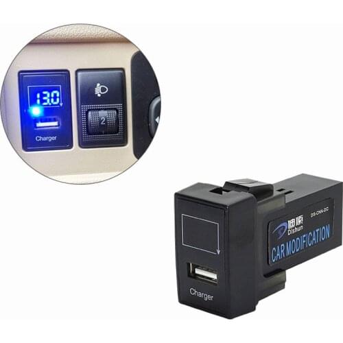 1PC car charger car charger dual USB dual charger temperature and voltage display for Mazda 6