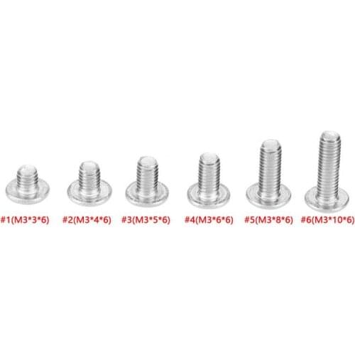 100Pcs/Set M3 Stainless Steel Screws wood screws Flat Head Screws Machinery Repair Tool Accessories