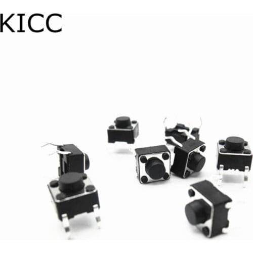 100Pcs Touch micro switch button 4.5*4.5*7.5 4.5X4.5X7.5 MM DIP4