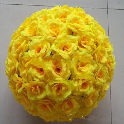 16 colors 30cm/12 inch Wedding Decorations Silk Kissing Pomander rose Flowers Balls Wedding bouquet Free Shipping