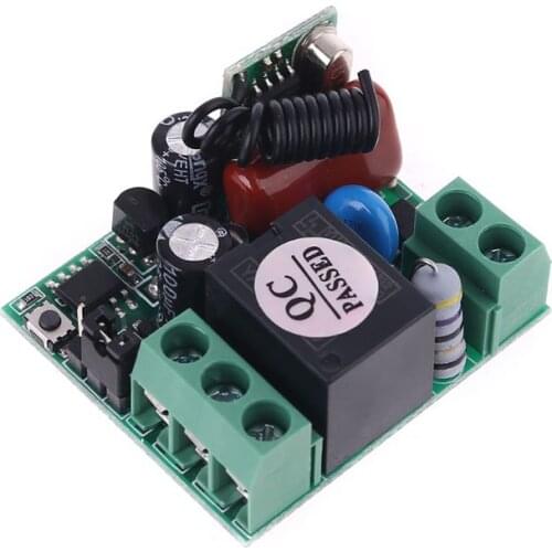 1CH 220V 315MHZ 433MHZ + SF02 2 Waterproof Buttons Wireless Remote Controller E65A