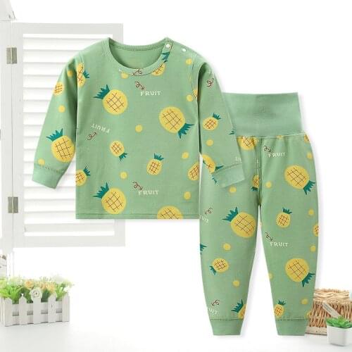 2021 Casual Toddler Long Sleeve Suit Pure Cotton Winter Kids Pajamas Little Girl Cute Boutique Outfits Newborn Baby Clothes Set