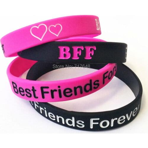 300pcs BFF Best Friends Forever Wristband Silicone Bracelets free shipping by FEDEX