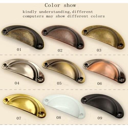 5 PCS Shell antique cabinet handle drawer handle with the semi-circular handle