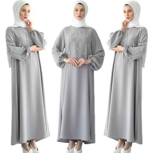 Muslim Abaya Dubai Diamonds Luxury Long Dress Women Long Sleeve Middle East Ramadan Islamic Clothing Arab Kaftan Malaysia Robe