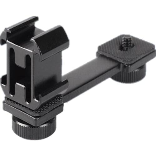 Camera photography accessories three-head hot shoe bracket External microphone crossbar three hot shoe mouth