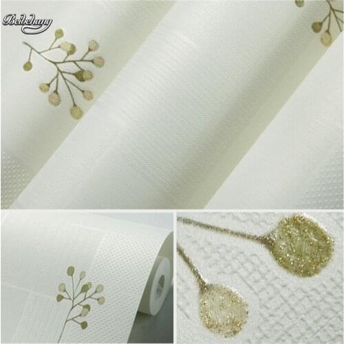 Beibehang Modern simple non - woven wallpaper. Nordic fresh pastoral flowers bedroom living room television background wallpaper