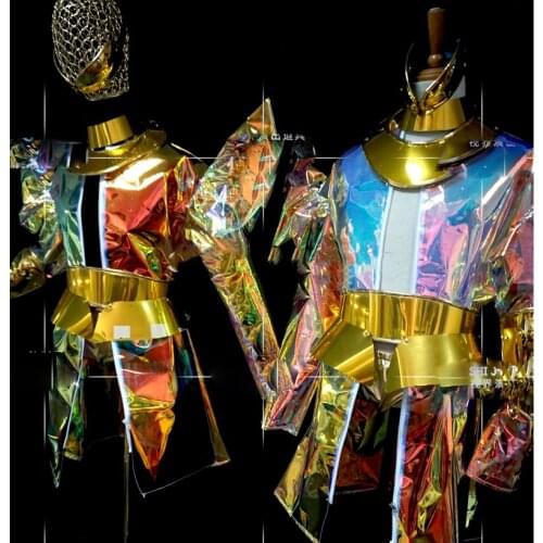 Future show stage dance clothing Laser Bar muscle man gogo technology performance costume