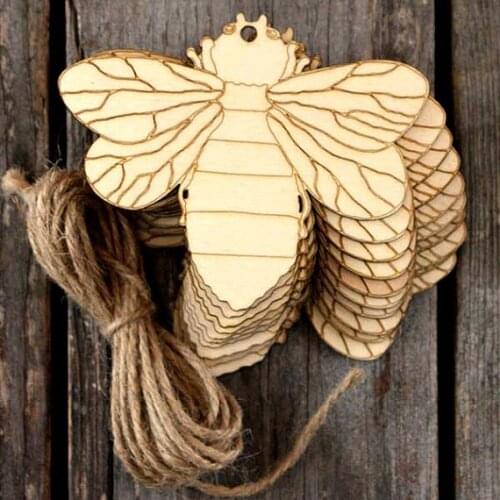 Wooden Bee with Detail Craft Shape