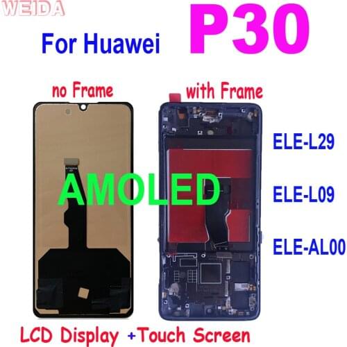 SUPER AMOLED For Huawei P30 LCD ELE-L29 ELE-L09 ELE-AL00 LCD Display Touch Screen Digitizer Assembly For Huawei P30 LCD Screen