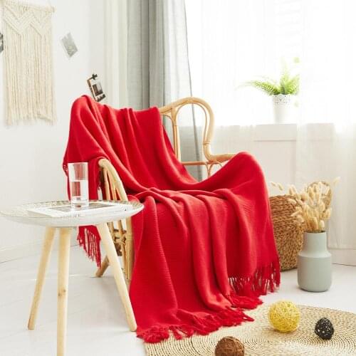 DOBOXUAN Cotton Throws On The Sofa