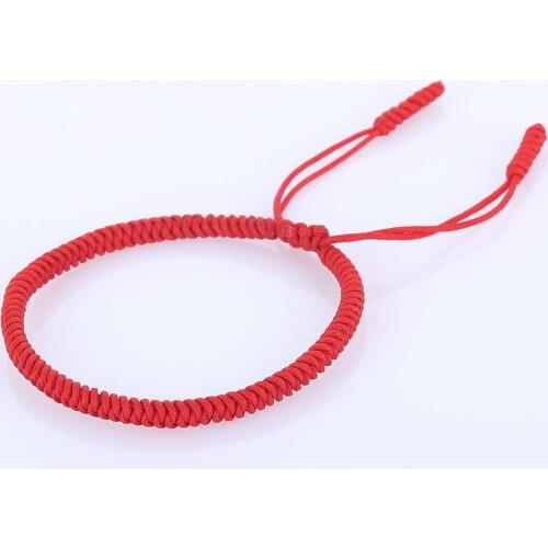 Ethnic Tibetan Braided Red Rope Lucky Bracelets For Women Men Handmade Weave String Chain Anklet Couple Bracelet Boho Jewelry