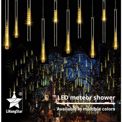 LED Meteor Shower 30CM/50CM Christmas LED String Garland Holiday Strip Light Waterproof Fairy Light for Garden Street Decoration