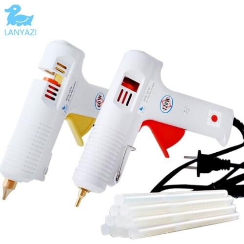 Glue Gun 60/120w Adhesive Gun 110-240V Copper Nozzle With 10pcs 11mm Glue Gun Stick Kit High Temperature For DIY Home Repair