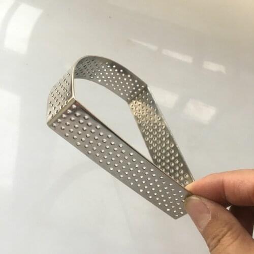 6pcs/pack fan-shaped Triangle perforated tart ring quiche ring tart pan pie tart ring ring with hole Fruit Pie Circle