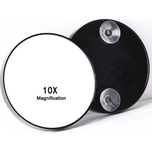 Portable Vanity Mini Pocket Round Makeup Magnifying Mirror With Two Suction Cups Compact Cosmetic Mirror Tool 10X