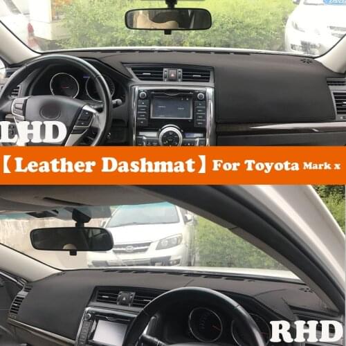 Leather Dashmat Accessories Car-Styling Dashboard Covers Pad Dash Mat Sunshade Carpet For Toyota Mark x 2010-2015 2016 2017 2018