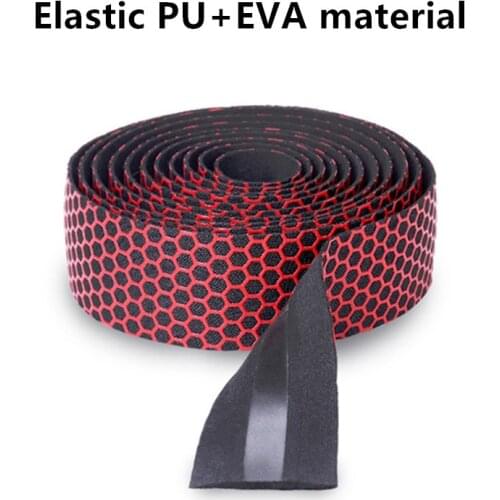 Bike Handlebar Tape Road Bicycle Anti-slip Silica Gel EVA Shock Absorption Handle Bar Tape Cycling Wrap End Plug Tools
