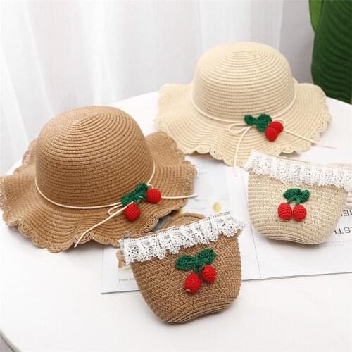 Summer Kids Straw Hats Colorful Tassel Pompom Princess Baby Girls Hat Children Breathable Sunscreen Beach Sun Hat Bonnet 2020