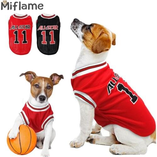 Miflame Dog Basketball Jersey Summer Dog Clothes For Puppy Sleeveless Beagles Spitz Vests Mesh Pet T-shirt For Small Dogs Outfit