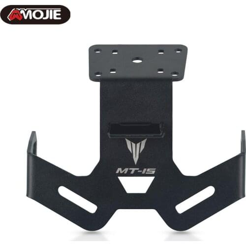 MT15 License Plate Log Light Mount Bracket Lamp Holder Turn Signal Light Aluminum for YAMAHA MT-15 MT15 MT 15 2018 2019 2020