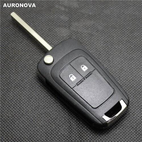 AURONOVA New Replace Folding Key Shell for Buick Excelle / Chevrolet Aveo 2 Buttons Remote Car Key Case DIY