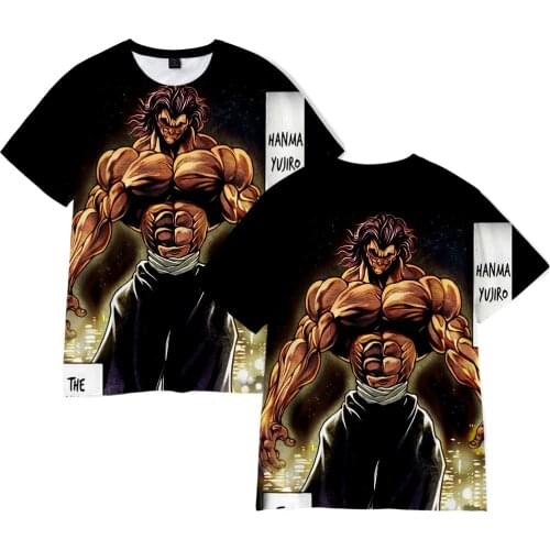 New 3D Comic Grappler Baki T-shirt Men Women Suitable Kids T Shirts Casual 3D Anime Grappler T Shirt Summer Boys/girls Tops