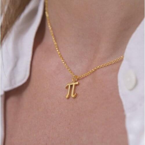 Pi Necklace, Pi 3.14 Math Necklace, Pi Symbol Necklace, Mathematician Teacher Geometry Necklace jewelry