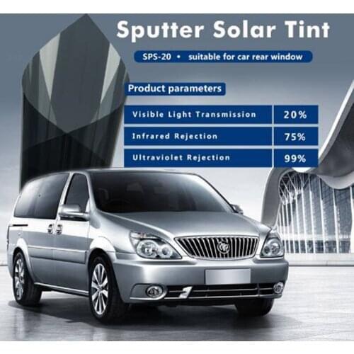 HOHOFILM 152cmx50cm Sputter Window Film Solar tint Auto homeGlass Sticker 99% UV Proof Window Film for car home window 60''x20