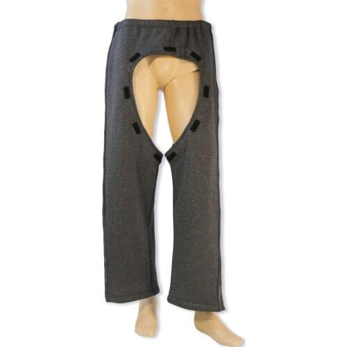 Full Length Incontinence Bedridden Patient Cloth Open Crotch Trouser Pants for Bedridden Elderly and Disabled