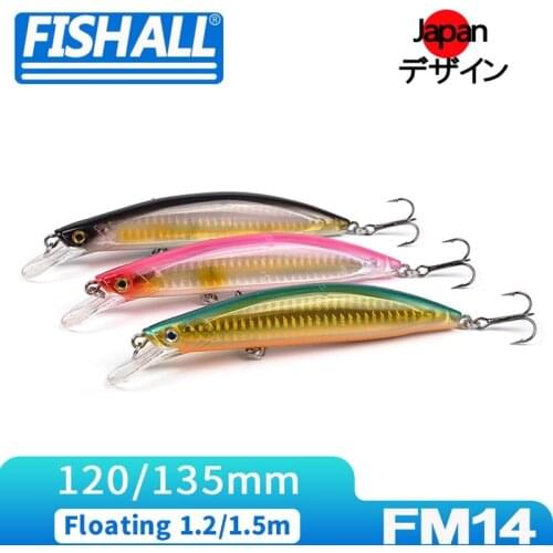 Inner Holo Minnow Sea Fishing Lure 120mm 22.5g 135mm 30g Hard Plastic Wobbler Bait For Bass Pike
