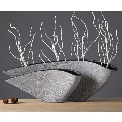 Simple Modern Light Luxury High-end Art Ornaments Home Decoration TV Cabinet Living Room Decoration Gifts Handmade Resin Vase