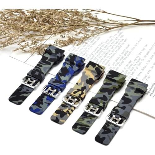 AOOW Watchband for Casio GG-1000/GWG-100/GSG-100 G-Shock Camouflage Rubber Watch Strap Bands Waterproof Sport Watch Belt