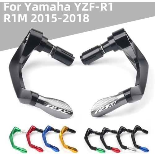 With Logo For Yamaha YZF-R1 R1M 2015 2016 2017 2018Motorcycle 7/8 22mm Handlebar Grips Guard Brake Clutch Levers Guard Protector