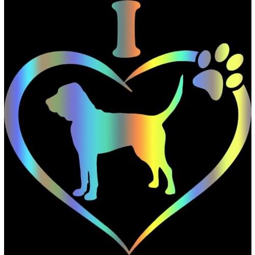 S51514 Various Sizes/Colors Car Stickers Vinyl Decal I Love My Bloodhound Mountain Dog Animal Motorcycle Decorative Accessories