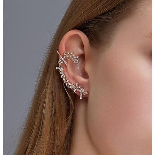 1 PC Sweet Women Fashion Crystal Ear Cuff Full Rhinestone Lovely Clip Earrings for women Jewelry Gifts