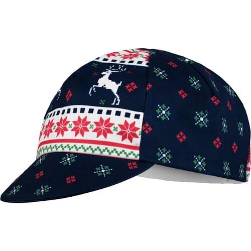 Classic Merry Christmas Men And Women Pro Team Cycling Caps MTB Outdoor Road Bicycle Hat Free Size Be Elastic