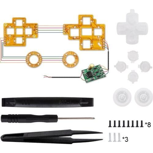 LED Circuit Board Game Console Replacement Parts for PS5 wireless Controller LED Board with joystick Cross ABXY key