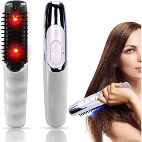 1Pc Electric Laser Anti Static Anti-Hair Loss Hair Growth Scalp Massage Infrared Comb Massager Batteries Supply Styling Tool