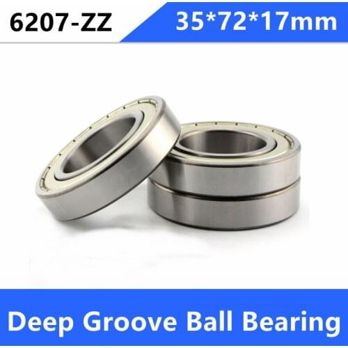 10pcs/lot 35x72x17mm 6207ZZ 6207Z 6207 Z ZZ Bearings 35*72*17mm Double seal Deep Groove Ball bearing