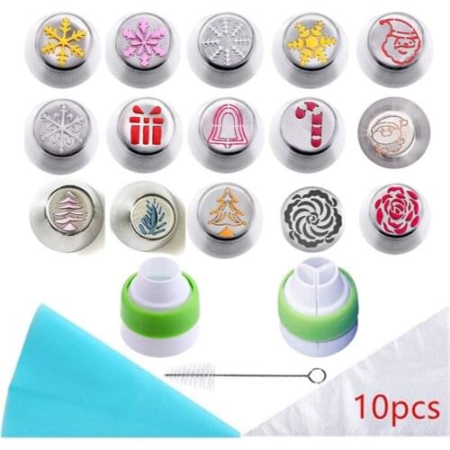 29 Pieces Cake Decorating Tools Nozzles Stainless Steel Christmas Flower Mouth Cream Squeeze Tips Bag Baking Accessories Kitchen