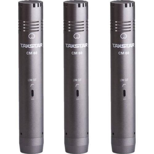 3pcs/lot Takstar CM-60 Small-diaphragm condenser recording microphone for Recording, broadcasting, on-stage performance