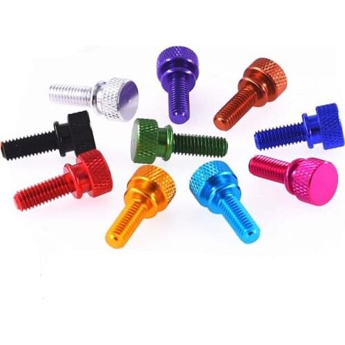 3pcs M6 aluminum alloy adjust handle screws high head arc steps pineapple grain hand screw aviation model bolts green color