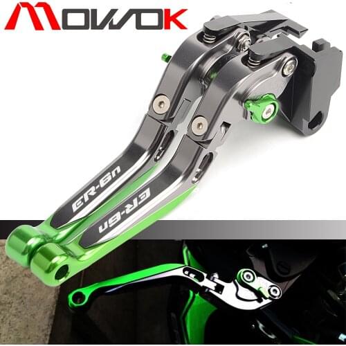 7 Colors With LOGO ER6F For KAWASAKI ER6f ER-6F MotorcycleAdjustable Foldable Extendable Brakes Clutch CNC Levers
