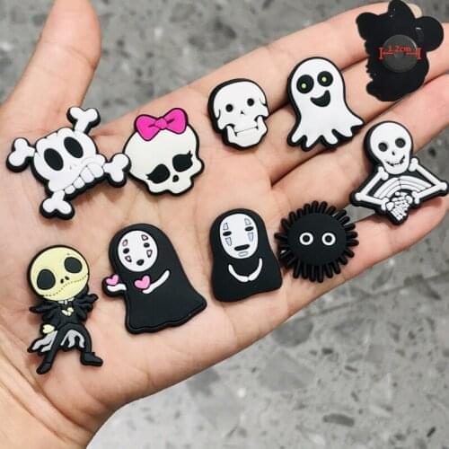 9PCS PVC Skeleton Cartoon Fridge Magnets Cute Bone Faceless Man Refrigerator Magnetic Sticker Halloween Gift Souvenir Gifts Kid