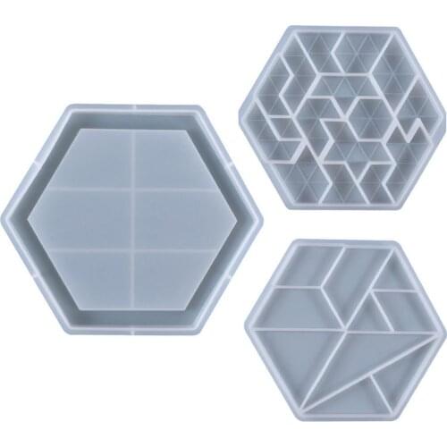 UV Resin Jewelry Liquid Silicone Mold Geometric Jigsaw Shape Resin Molds For DIY Intersperse Decorate Making Molds