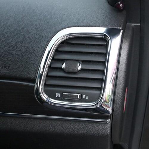 ABS Chrome For Jeep Grand Cherokee 2014 2015 2016 2017 Car conditioner air Outlet decoration Cover Trims Car Styling Accessories